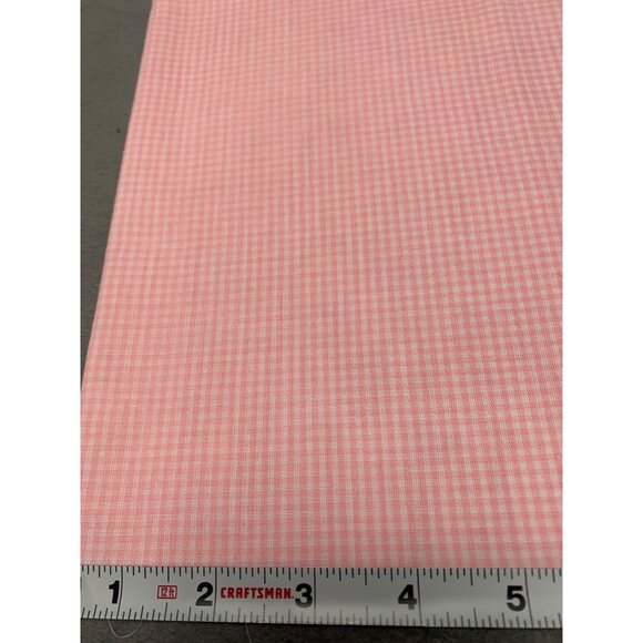 Pink Gingham Cotton Fabric 1/2 Yard 44" Wide Quilting Sewing - Picture 3 of 3